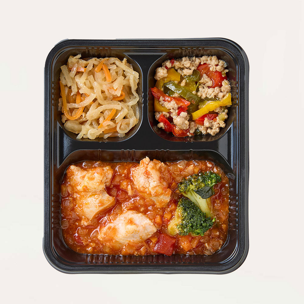 鶏肉のトマトソース｜LP-2 塩分カロリー調整食ライトプラス｜スギ薬局の食事宅配サービス【スギサポ deli（スギサポデリ）】