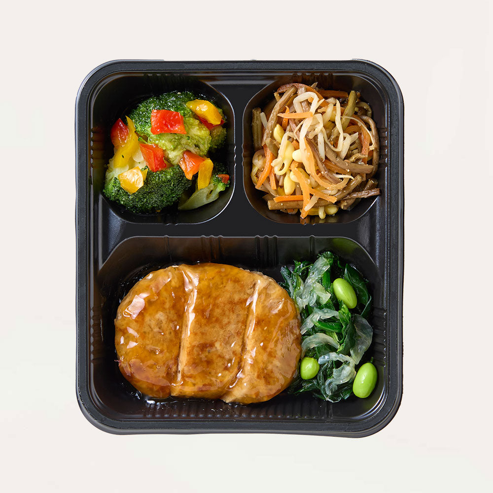 照り焼きハンバーグ｜LP-2 塩分カロリー調整食ライトプラス｜スギ薬局の食事宅配サービス【スギサポ deli（スギサポデリ）】