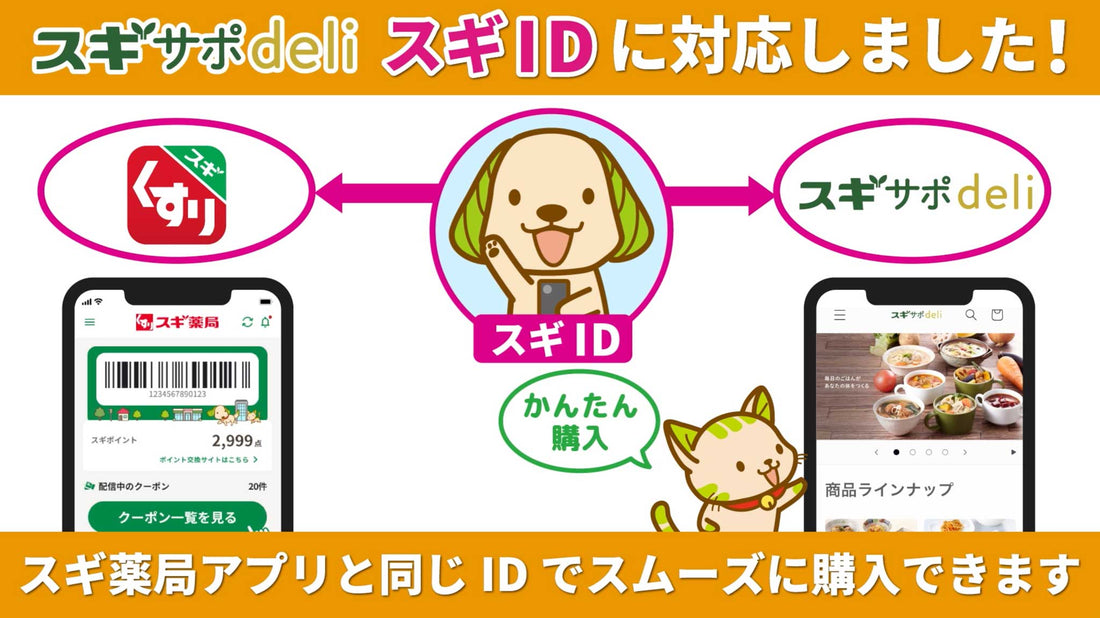 スギサポdeli スギIDに対応しました！